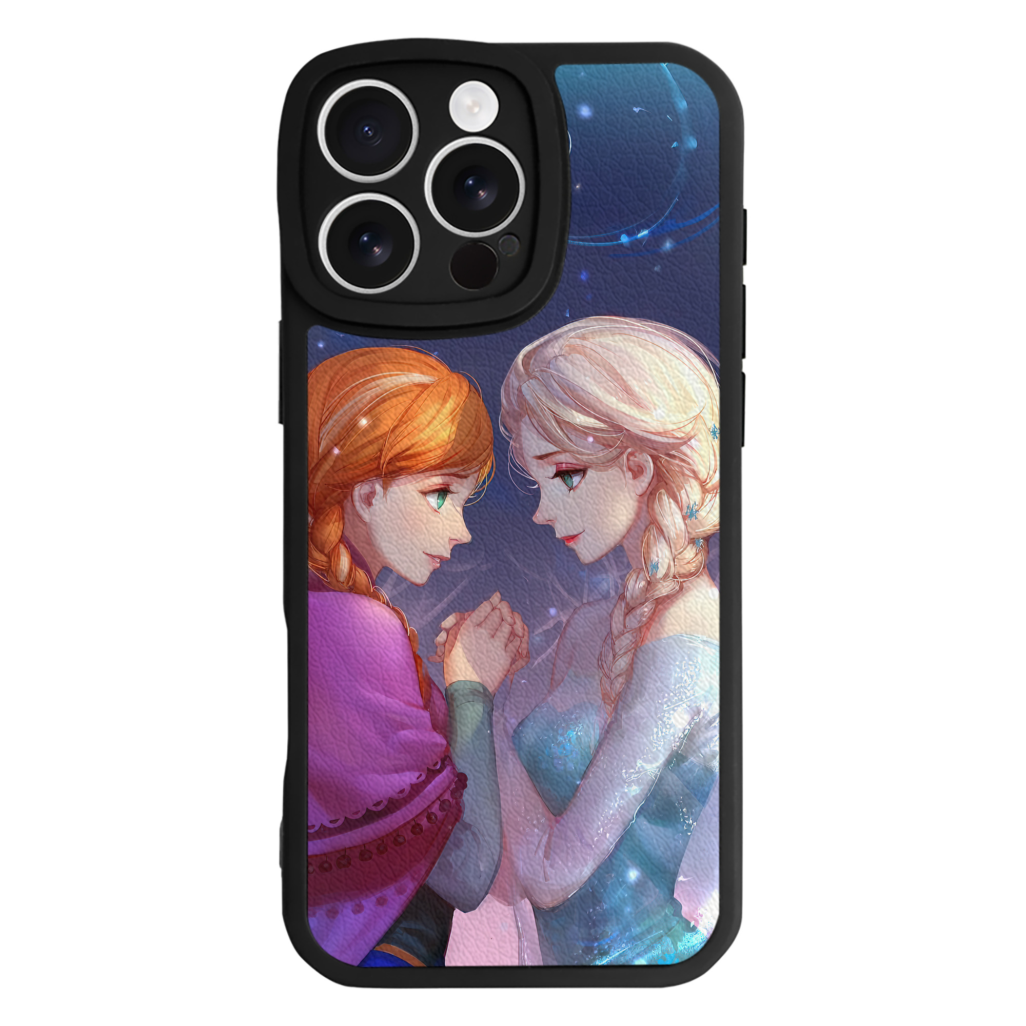 （画像用） アナと雪の女王 アンナ エルサ Frozen Anna Elsa 【iPhone 16シリーズ対応】シリコンスマホケース（レザー調） 材質：シリコン